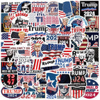 American Trump 2024 Stickers 50pcs Pack, Funny USA Presidential Election Stickers for Laptop Water Bottles Car Phone Truck Motorcycle Notebook Bike Bumper Luggage (2024Trump)