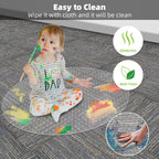 Office Chair Mat Carpet Protector: 36" x 36" Plastic Heavy Duty Computer Desk Mats with Lip for Low Flat and No Pile Carpeted Floor - Clear Rug Pad for Rolling Chairs Office Work Home Gaming Round
