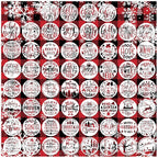 Small Stencils for Painting on Wood Reusable, 3 Inch Reusable Stencil for Craft Ornament Paint Template Stencils for Wall Card Rock Wood Signs Coasters Canvas Home Decor (Christmas Words 3)