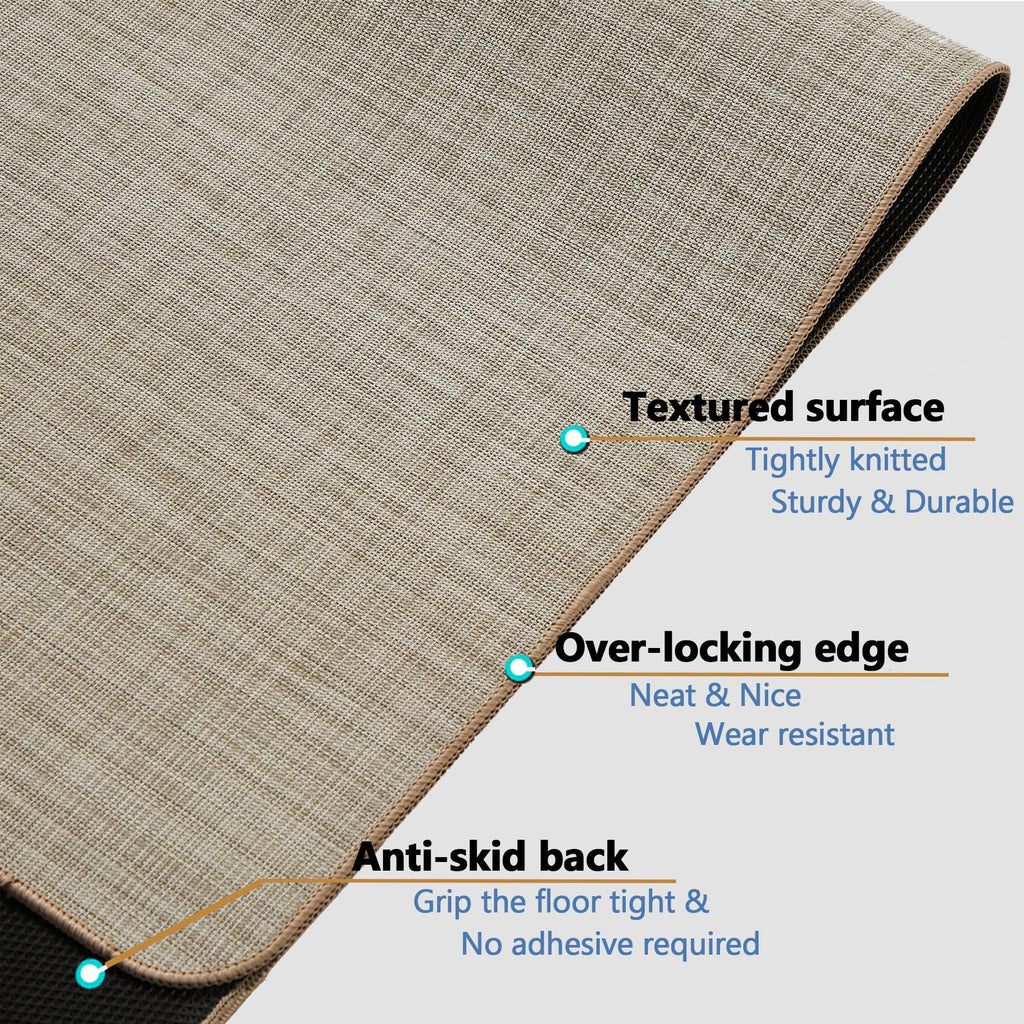 RccugmatS Chair Mat for Hardwood Floor, 36" x 48" Heavy Duty Office Chair Mat for Rolling Chairs, Anti Slip, Non-Curve, Floor Protector for Home Office, Beige