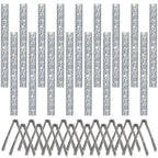 Hausse Stainless Steel Bird Spikes 17 Pack, Squirrel Small Birds Pigeons Crows and Woodpeckers Deterrent Devices Bird Repellent Spikes, Assemble Easily Covers 17 Feet for Outdoor Wall Fence