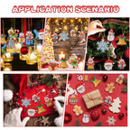 Jetec 20 Pcs Christmas Diamond Painting Ornaments Diamond Art Kits Crystal Painting Ornaments for Crafts Xmas Decor