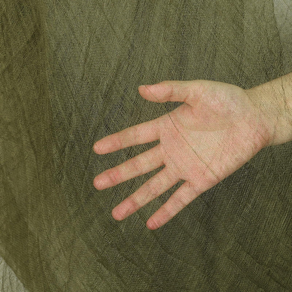 Whaline Halloween Olive Green Creepy Cloth 197 x 87 Inch Spooky Gauze Clothes Halloween Scary Decoration for Haunted Houses Party Supplies Indoor Outdoor