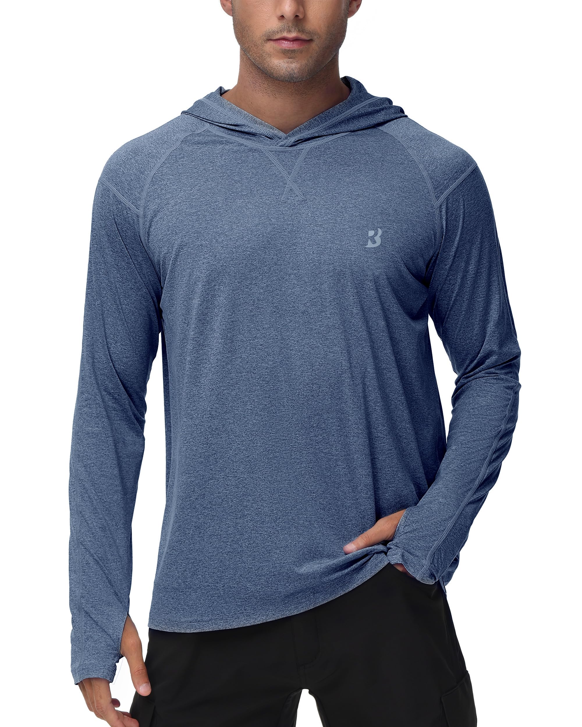 UPF 50+ Fishing Shirts for Men Long Sleeve UV Sun Protection Hoodie Outdoor Hiking Shirts