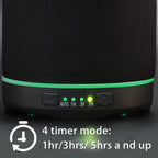 VIVITEST Diffusers for Essential Oils,Stone Oil Diffuser,Ceramic Essential Oil Diffusers Black for Home (250ML)