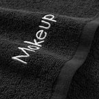 Arkwright Makeup Remover Wash Cloth - (Pack of 6) 100% Cotton Soft Quick Dry Fingertip Face Towel Washcloths for Hand and Make Up, 13 x 13 in, Black