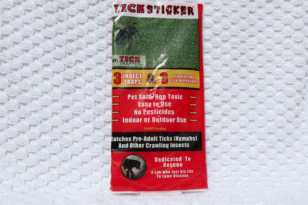 Tick Trapper Tick Sticker Flea, Tick, and Insect Trap - Non-Toxic and Easy to Use - Patent Pending Tick Attractant, Sticky Glue Traps Crawling Insects (Pack of 3)