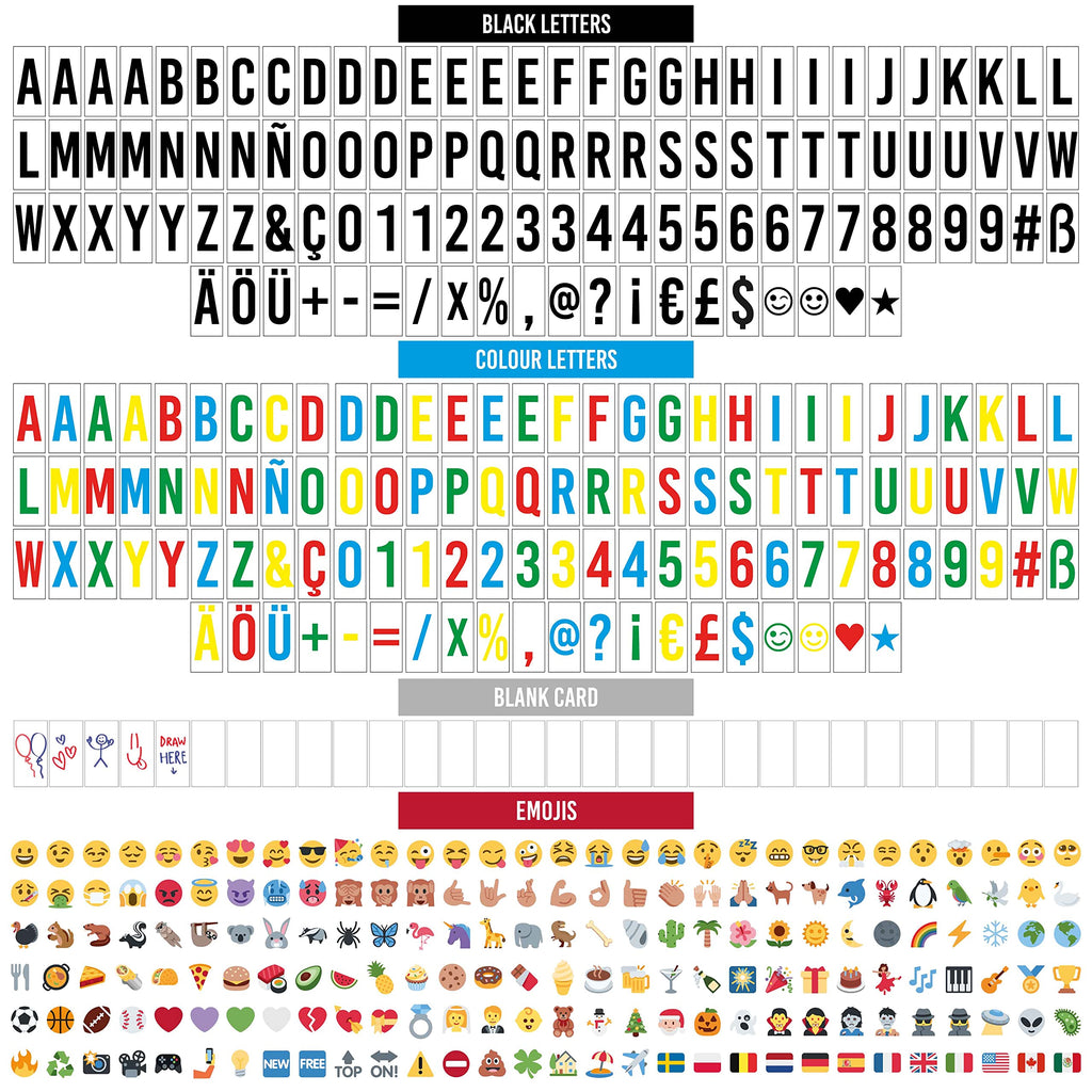 Cinema Light Box with 400 Letters, Symbols & Emojis & 2 Markers, USB Included - BONNYCO | Led Light Box Home Decor, Room Decor | Light Up Sign Novelty Gifts Christmas & Birthdays | Marquee Light Box