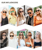 Small Round Classic Polarized Sunglasses for Women Men Vintage Style UV400 Lens MAY SJ2113, Tortoise/Grey