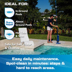 POOL BLASTER Catfish Ultra Rechargeable, Battery-Powered, Pool-Cleaner, Ideal for In-Ground Pools and Above Ground Pools for Cleaning Leaves, Dirt and Sand & Silt.