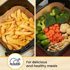 250 pcs Air Fryer Liners, Disposable Airfryer Paper Liners – Non-Stick and Oil Proof for Easy Cleanup, Great for Oven, Pans & Baking – 8” Square for 5-8 qt Basket by Baker's Signature