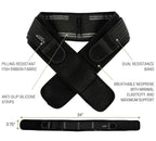 Vriksasana Posture Sacroiliac Hip Belt for Women and Men That Alleviates Sciatic, Pelvic, Lower Back, Leg and Sacral Nerve Pain Caused by Si Joint Dysfunction| Trochanter Brace (Petite, Black)