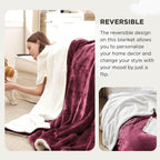 Bedsure Sherpa Fleece Cal King Blankets for Bed - Thick and Warm Oversized Blanket for Winter, Soft Fuzzy Plush Large Christmas Blanket Gift, Red, 112x98 Inches