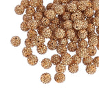PH PandaHall 100pcs 10mm Rhinestones Beads Topaz Pave Disco Ball Clay Beads Polymer Clay Rhinestone Beads Crystal Diamond Beads for Pen Bracelet Necklace Earring Jewelry Making Christmas Decor