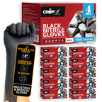 London Labs Black Nitrile Gloves Disposable Latex Free & Powder Free,4 Mil Rubber Glove, Cleaning, Cooking, Mechanic, Tattoo (1000 Count, Large)