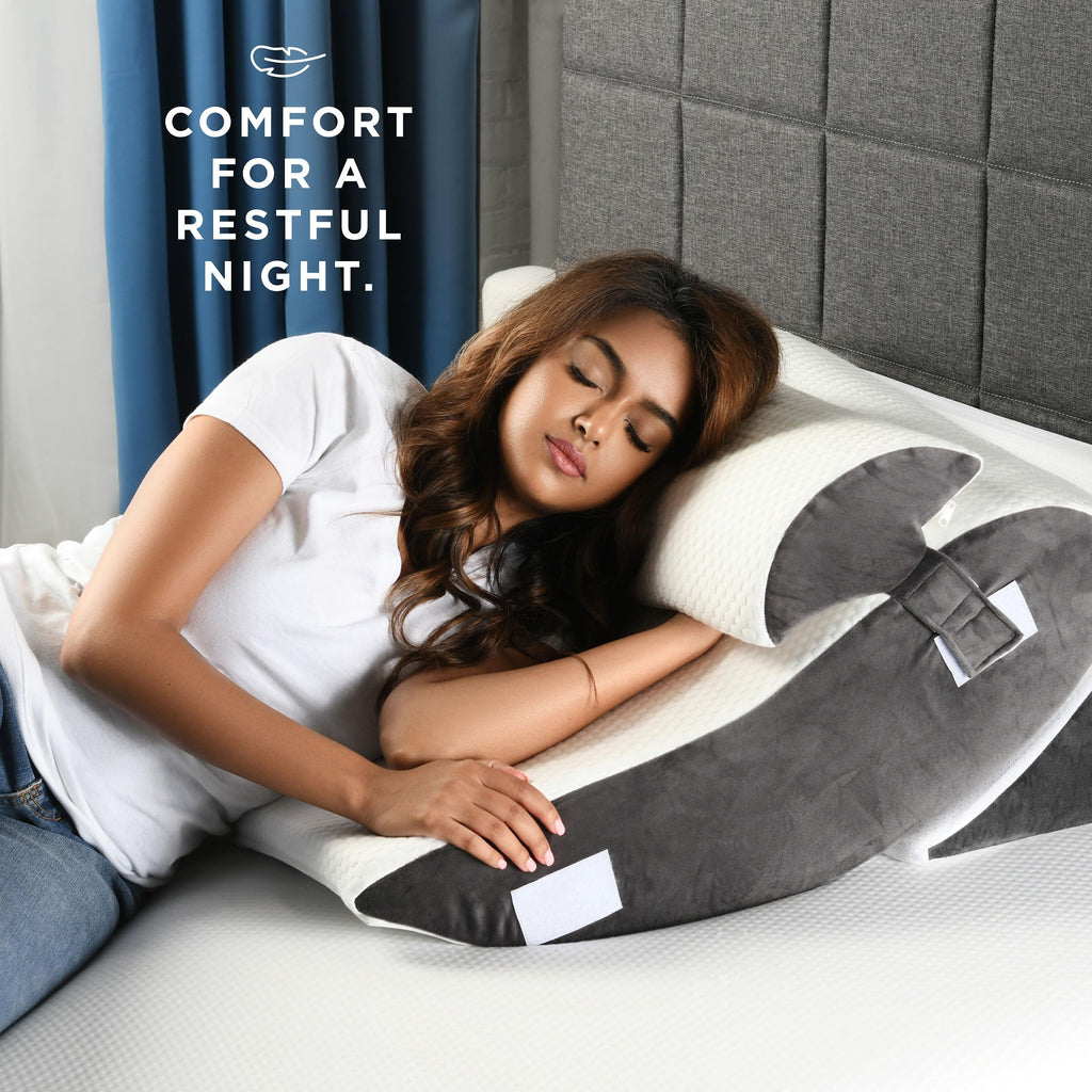 Gleur Wedge Pillow Set For After Surgery- Memory Foam Orthopedic Bed Wedge Pillow Post Surgery Adjustable Incline for All Sleeping, Sitting Positions, Acid reflux Includes a Desk Pillow Patent Pending