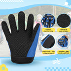 Kids Dirt Bike Gloves - Youth Motorcycle Gloves for Boys & Girls, Breathable Non-Slip Riding Full Finger Children Glove for BMX, Mountain Bike, ATV, Cycling & Outdoor Sports
