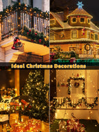 BrightChristmas 1000 LED 328 FT Christmas Lights, Waterproof Outdoor String Lights with Remote and Timer, Christmas Tree Lights with 8 Modes Dimmable, Fairy Lights for Holiday Decor (Warm White)