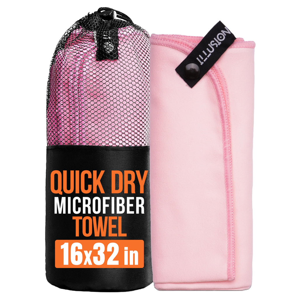 Small Microfiber Gym Towels for Men and Women Active Sports (32" L x 16''W)-Lightweight Quick Dry Gym Towel for Sweat-Workout Towels Ideal for Yoga, Camping, Running, and Outdoor Activities