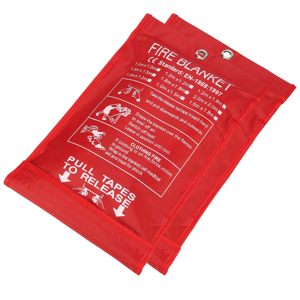Fire Blanket – Fiberglass Survival Gear for Outdoor Situations – Emergency Retardant Blanket with Fire Suppression Proprieties – Easy to Use– Ideal for Home Safety Kit, Survival Kit, Trekking Kit