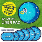 Shop Square 12-Foot Pool Liner Pad for Above Ground Pools - Under Pool Padding, Above Ground Pool Pad, Puncture Protection, Extend Liner Life, Durable Geotextile Material