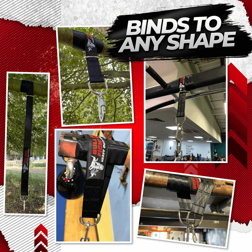 BULL DOZA FIGHT WEAR Punch Bag Hanger - Silent Strong Non-Slip - Three Sizes