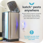 Katchy Plug-in Fly Trap Indoor – Blue Light Bug Catcher for Mosquito, Gnat, Fruit Fly & Small Moth – Chemical-Free & Eco-Friendly – All Indoor Areas: Kitchen, Living Room & Plants (2 Pack)