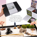 Island Falls Home Zen Garden Kit 11x8in. Beautiful Japanese Decor Mini Rock Feature Gift Set for Home, Office Desk. Zen Sand Garden, 6 Tools, 15 Accessories. Sand Tray Therapy Desktop Meditation Room