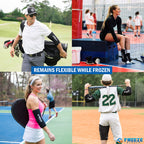 FreezeSleeve Ice & Heat Therapy Compression Sleeve- Reusable, Flexible Gel Hot/Cold Pack, 360 Coverage for Knee, Elbow, Ankle, Wrist- Black, XX-Large