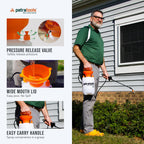 Petratools 1 Gallon Pump Sprayer – HD101 Garden Sprayer for Weeds, Lawn Care & Pesticides – 52” Long Hose, 2 Nozzles & Easy Carry Handle – Durable & Lightweight