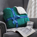 Bedsure Sherpa Fleece Blanket King Size for Bed - Thick and Warm Blanket for Winter, Christmas Blanket Gift, Dark Green, 108x90 Inches