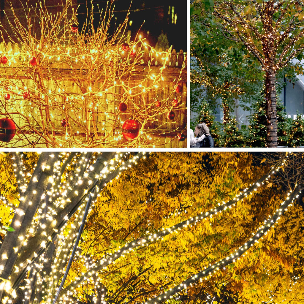 2-Pack 33FT 100 LED String Lights Indoor Outdoor Waterproof, Christmas Lights on Clear Wire, 8 Modes Twinkle Fairy String Lights for Xmas Tree Wedding Decorations Party Bedroom Garden (Warm White)