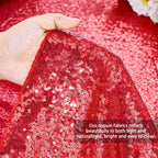 QueenDream Sequin Tablecloth 60x102 Inch Red Tablecloth Glitter Table Cloth for Birthday Party Events Christmas Decorations