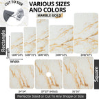 Shower Mat for Textured Surface - Non Slip Shower Mat for Elderly - Loofah Shower Mat Square - Loofah Bath Mat - Standing Shower Mat - Shower Mats for Tiles - Secure Mat (White Gold Marble 24x24)
