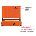 SPORT BEATS Stadium Seat for Bleachers with Back Support and Cushion Includes Shoulder Strap and Cup Holder