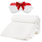 Wedge Pillow for Sleep Apnea with Extra Sleep Mask, 8 & 12 Inch Adjustable Wedge Pillow for Acid Reflux Relief, Washable Cover, Memory Foam Sleep Apnea Pillow for Back support, Leg, Knee & Acid reflux