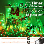 Brizled Red & Green Christmas Lights, 78.74ft 240 LED Outdoor Christmas Lights Connectable, 8 Modes Mini Christmas String Lights Plug-in Mini Xmas Tree Lights with Timer for Outside Garden Party Decor