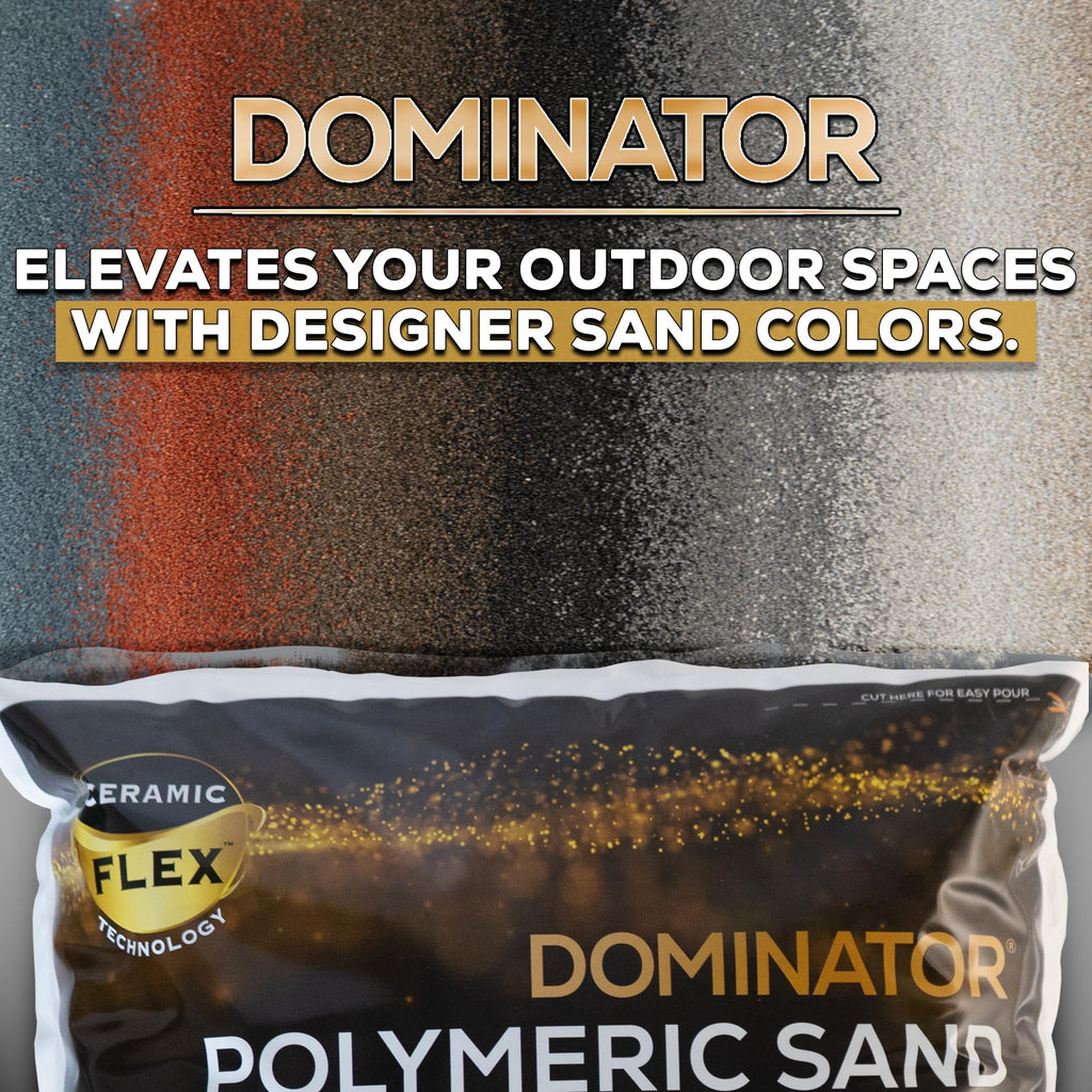10 Pound Titanium Gray DOMINATOR Polymeric Sand with Revolutionary Ceramic Flex Technology for Stabilizing Paver Joints/Gaps, 1/8” up to 4”, Professional Grade Results
