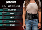 BRAVOBELT Belly Band Holster for Concealed Carry - Athletic Flex FIT for Running, Jogging, Hiking - Glock 17-43 Ruger S&W M&P 40 Shield | for Men & Women (Camo, XL - 45" - 55" Belly)