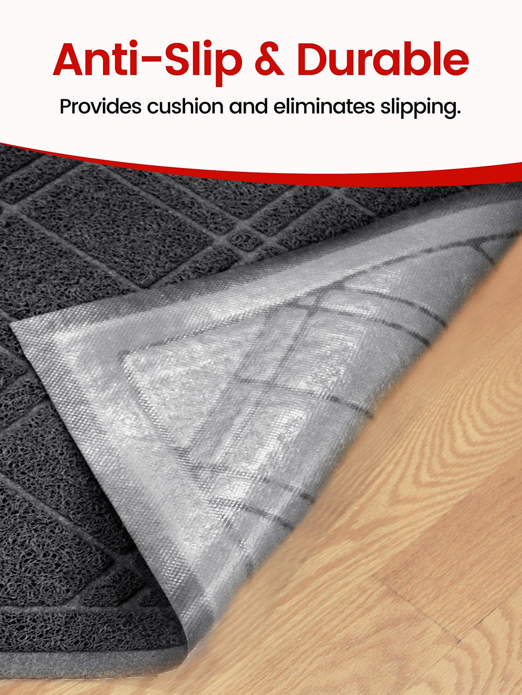 SlipToGrip Universal Door Mat, Plaid Design - Green, 42 x 35 - Anti Slip, Durable & Washable, Outdoor & Indoor Floor Welcome Mat Door Mat Entry - Rug for Garage, Patio, Front Door, Dust Absorbent, 2pk