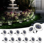 SOLPEX Solar Ground Lights, 12 Pack Solar Lights Outdoor Waterproof, 8 LED Solar Powered Landscape Lighting for Garden Yard Patio Pathway Driveway Walkway (Cool White)