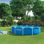 INTEX Metal Frame 12 ft x 30 in Above Ground Pool Set, Round Swimming Pool with Steel Frame