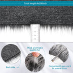 Faux Fur Fabric Christmas Fluffy Fuzzy Craft Shaggy Synthetic Plush Patch Sewing Fur Cuts for DIY Halloween Winter Costume Gnome Beard Miniature Dolls Costume Rugs Mats (Gray,4 x 100 Inch)