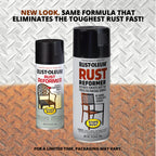 Stops Rust Reformer Spray, Instantly Converts Rust to a Protected Paintable Surface, No Bare Metal Sanding Required, Black, 10.25 oz