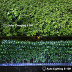 iBaycon Solar Christmas Net Lights, 5ft × 5ft Net Mesh Lights with 8 Modes and Timer,Waterproof Solar Bush Lights for Xmas Trees, Party, Garden, Wedding, Outdoor Decorations (White)