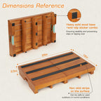 Wooden Step Stool, 3.5" One Step Stool, Non-Slip Outdoor Steps, Heavy Duty Wooden Platform Mobility Step, Half Steps for Seniors Adults with Bad Knee, No Assembly Required