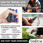 CanDo Digi-Flex Hand and Finger Exerciser Green - Medium Tension - For Dexterity, Strength, and Flexibility for Fingers, Hands, and Forearms