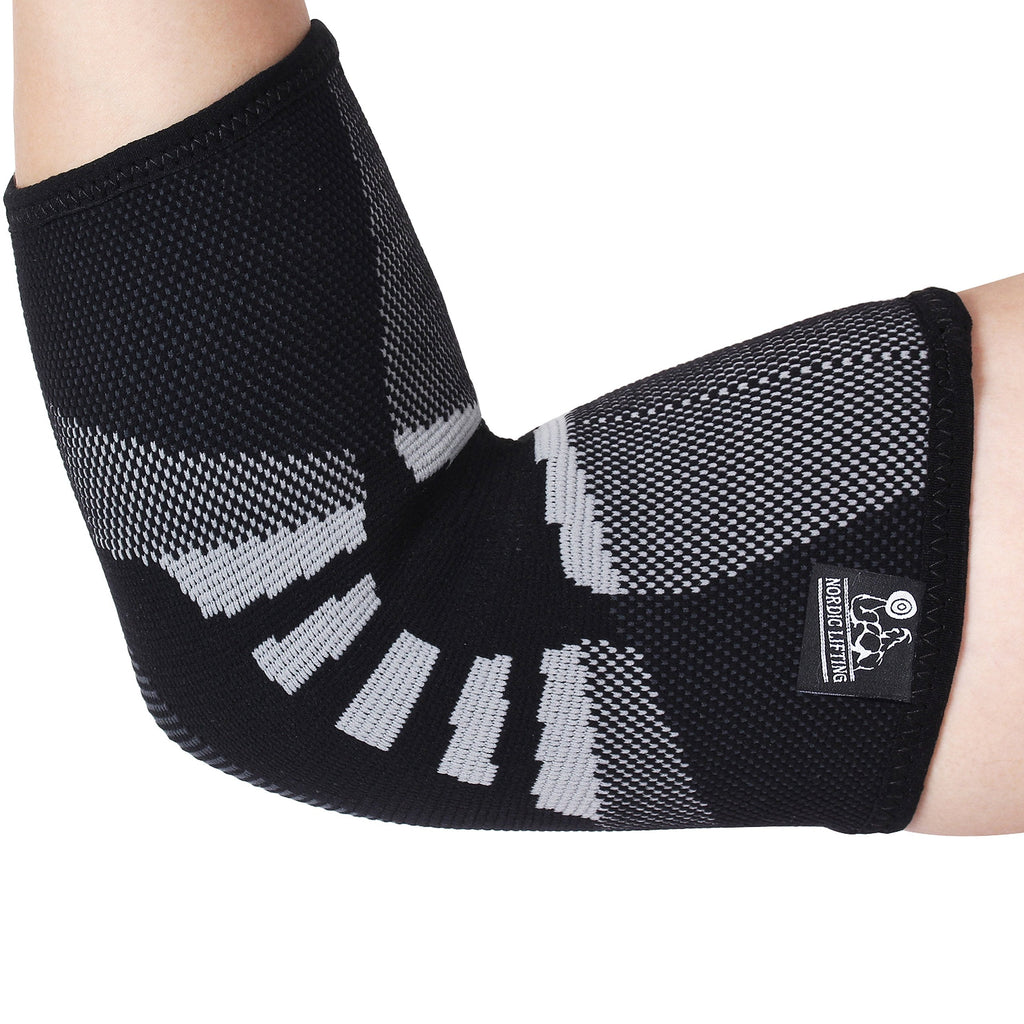 Nordic Lifting Elbow Compression Sleeves (1 Pair) - Support for Tendonitis Prevention & Recovery (X-Large)