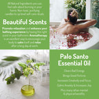 Maison Palo Santo | Pure Palo Santo Candle | Essential Oil Aromatherapy Candle | 4oz Soy Wax Palo Santo Scented Candle | Palo Santo from Ecuador | Purification & Cleansing Candle |Free Palo Santo