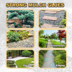 1 Gallon Quick Dry Mulch Gravel Binder Glue, Clear Mulch Glue, Strong Mulch Glue, Mulch Lock and Pea Gravel Stabilizer, Non-Toxic Mulch Glue, Mulch Rock Glue for Landscaping Pea Gravel & Bark
